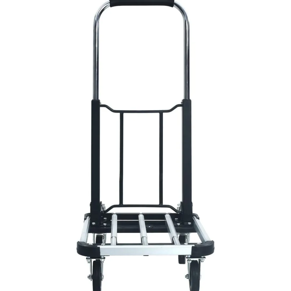 vidaXL Carrito de transporte plegable de aluminio plateado 150 kg