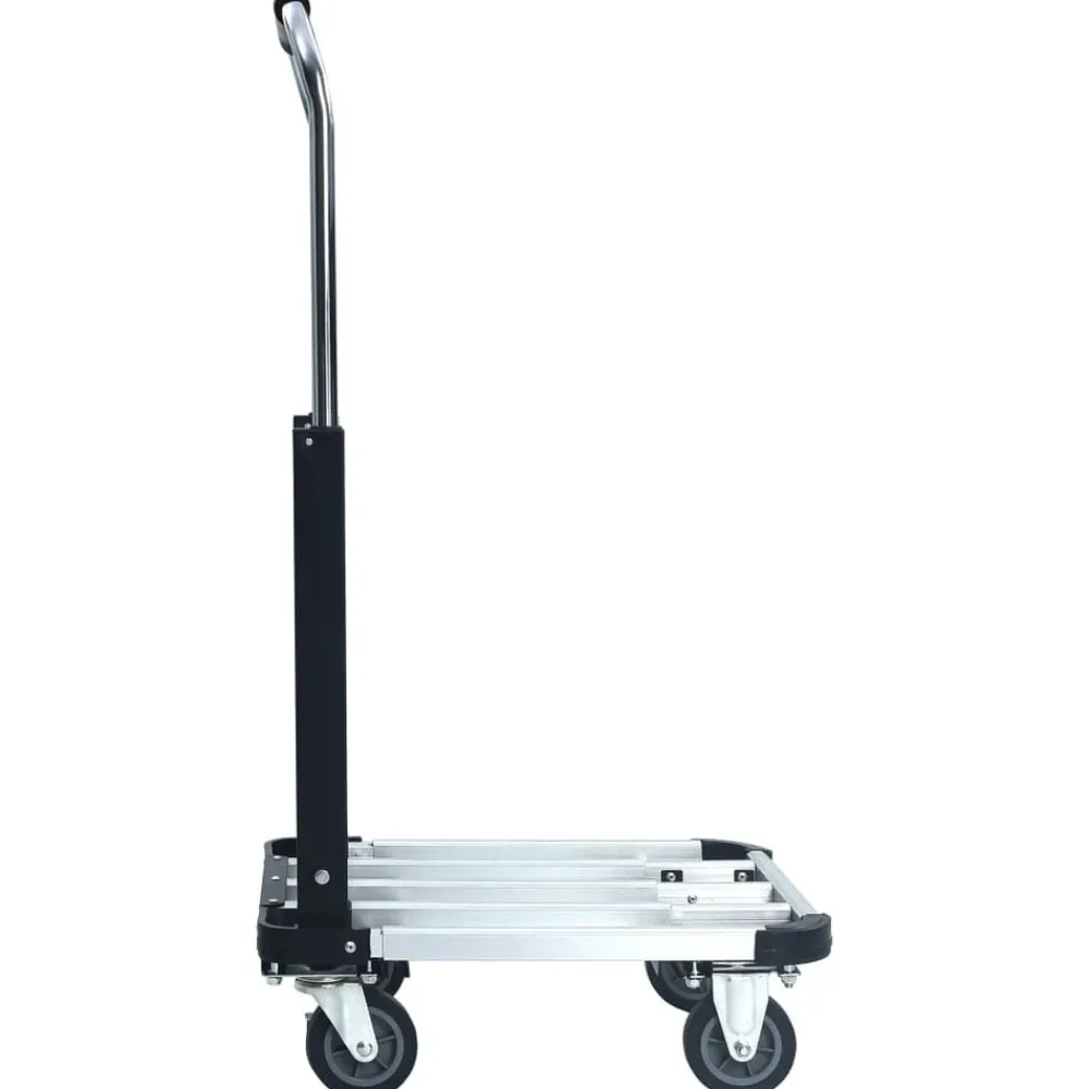 vidaXL Carrito de transporte plegable de aluminio plateado 150 kg