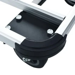 vidaXL Carrito de transporte plegable de aluminio plateado 150 kg
