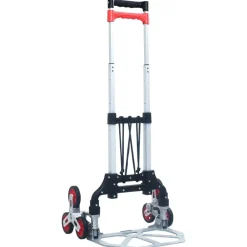 vidaXL Herramientas-Carrito de transporte plegable de aluminio plateado 70 kg