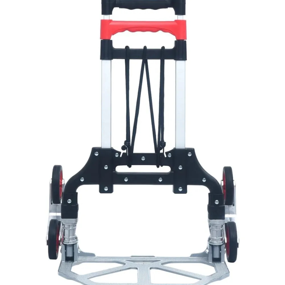 vidaXL Herramientas-Carrito de transporte plegable de aluminio plateado 70 kg
