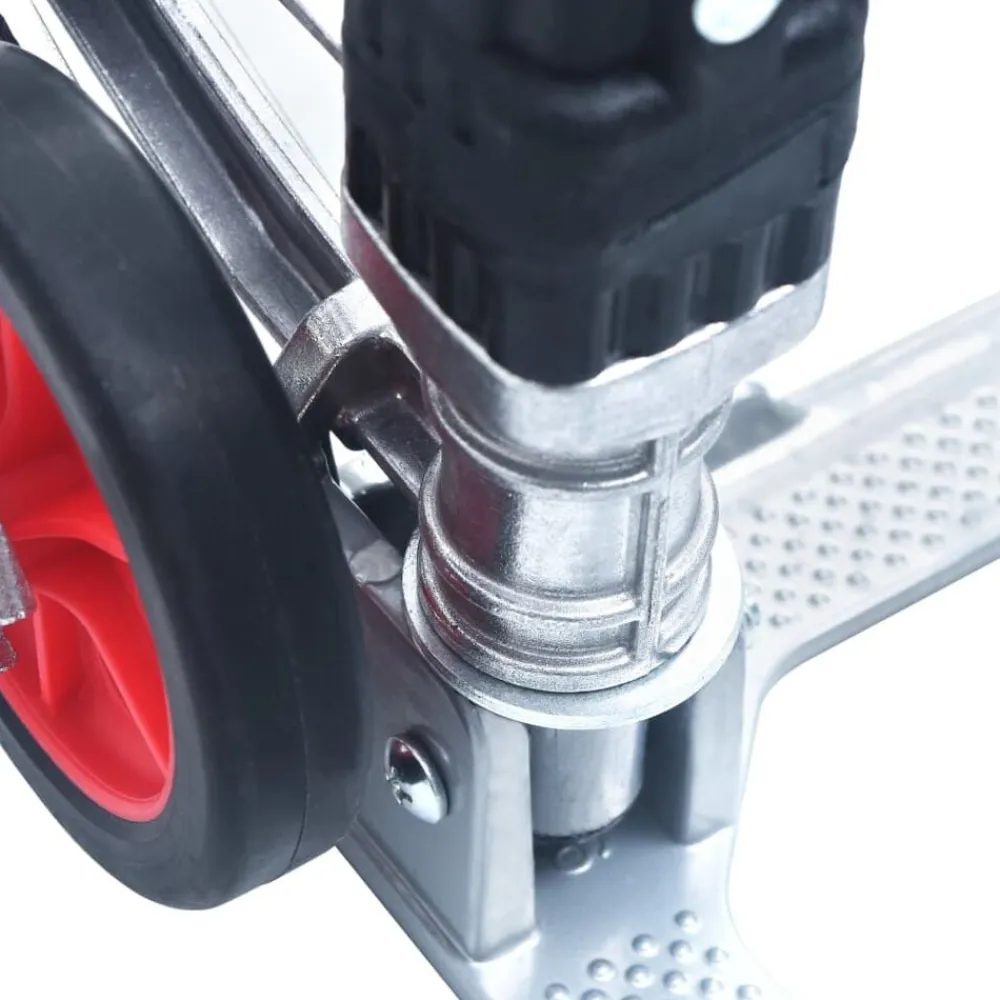 vidaXL Herramientas-Carrito de transporte plegable de aluminio plateado 70 kg