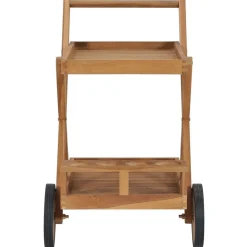 vidaXL Carros E Islas-Carrito del té de madera maciza de teca