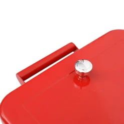 vidaXL Cocina Y Comedor-Carrito nevera con ruedas rojo 92x43x89 cm