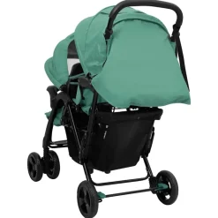 Niños vidaXL Transporte De Bebés-Carrito para gemelos tandem de acero