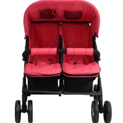 vidaXL Carrito para gemelos de acero Rojo Hot
