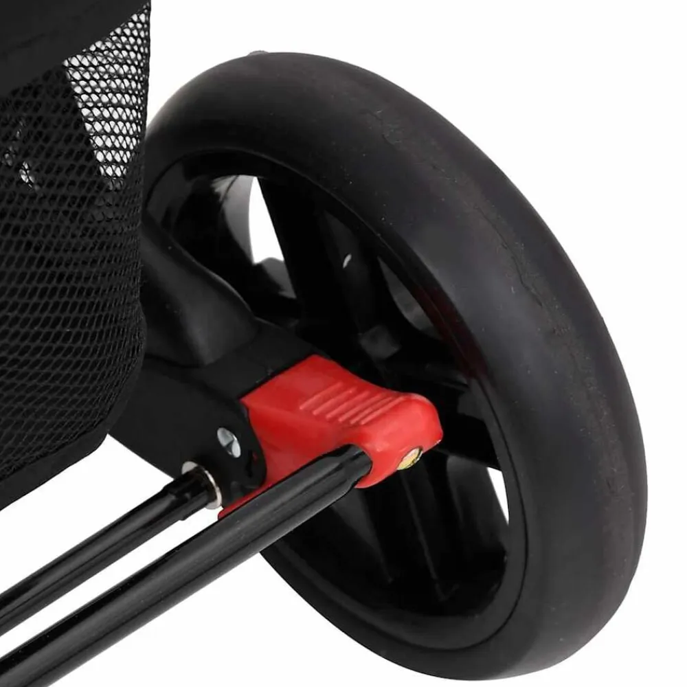 vidaXL Carrito para gemelos de acero Rojo Hot