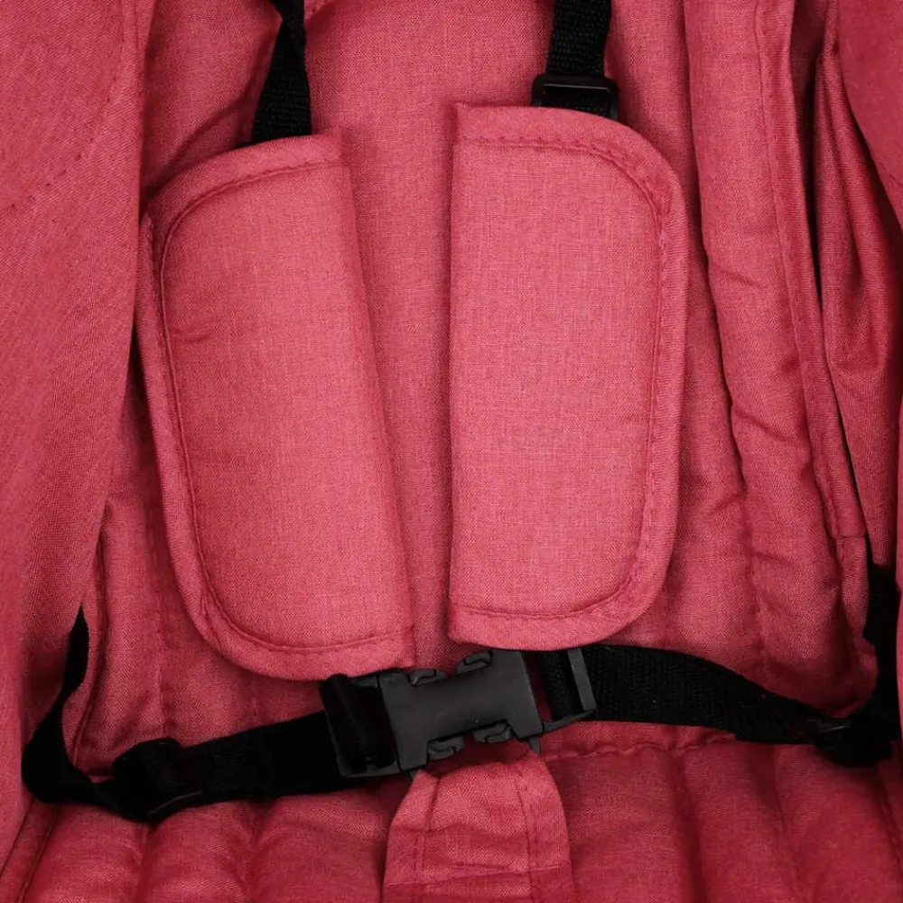 vidaXL Carrito para gemelos de acero Rojo Hot