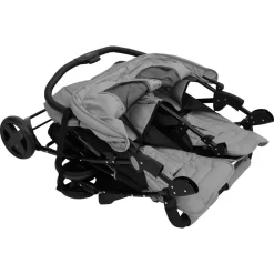 vidaXL Carrito para gemelos de acero Gris claro Discount
