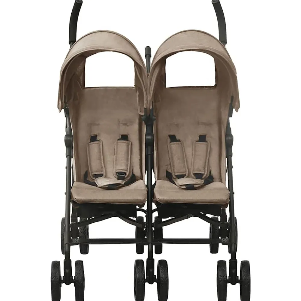 vidaXL Carrito para gemelos de acero gris taupe Taupé Sale