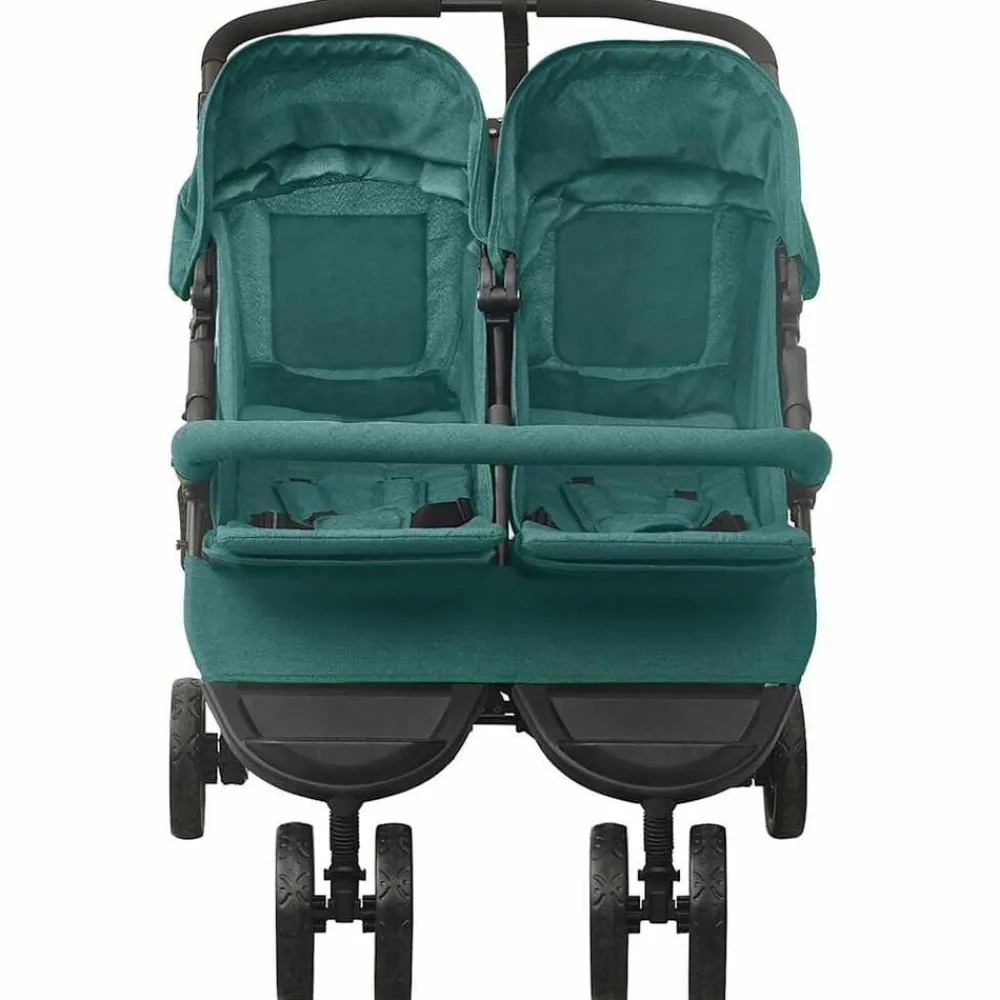 Niños vidaXL Transporte De Bebés-Carrito para gemelos de acero