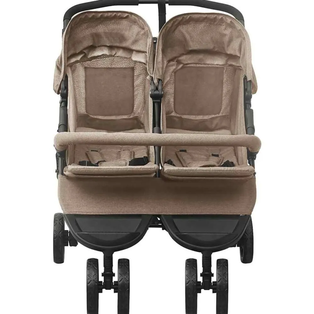 vidaXL Carrito para gemelos de acero gris taupe Taupé Outlet