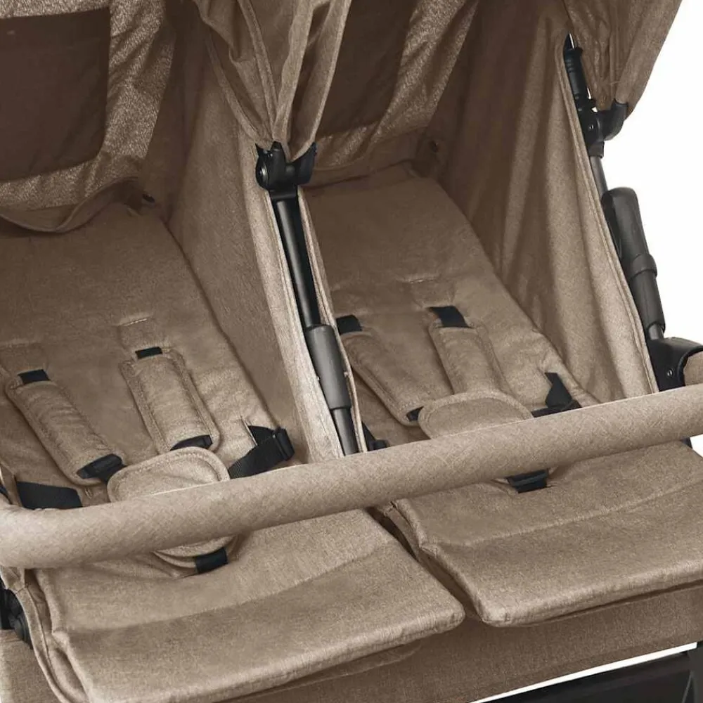 vidaXL Carrito para gemelos de acero gris taupe Taupé Outlet