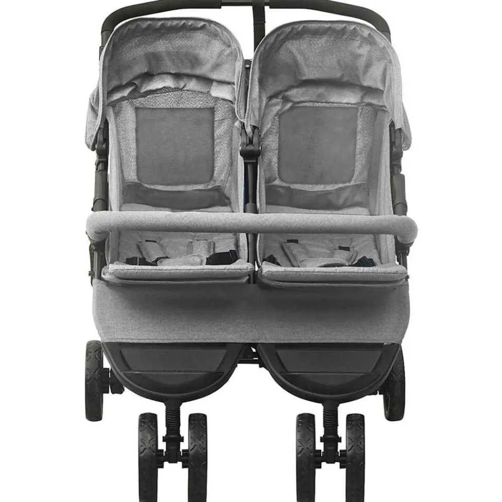 Niños vidaXL Transporte De Bebés-Carrito para gemelos de acero