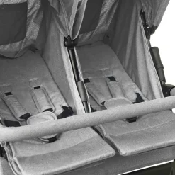 Niños vidaXL Transporte De Bebés-Carrito para gemelos de acero