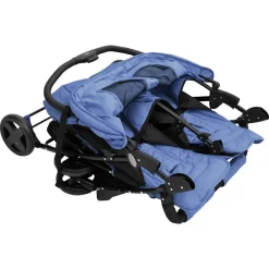 Niños vidaXL Transporte De Bebés-Carrito para gemelos de acero
