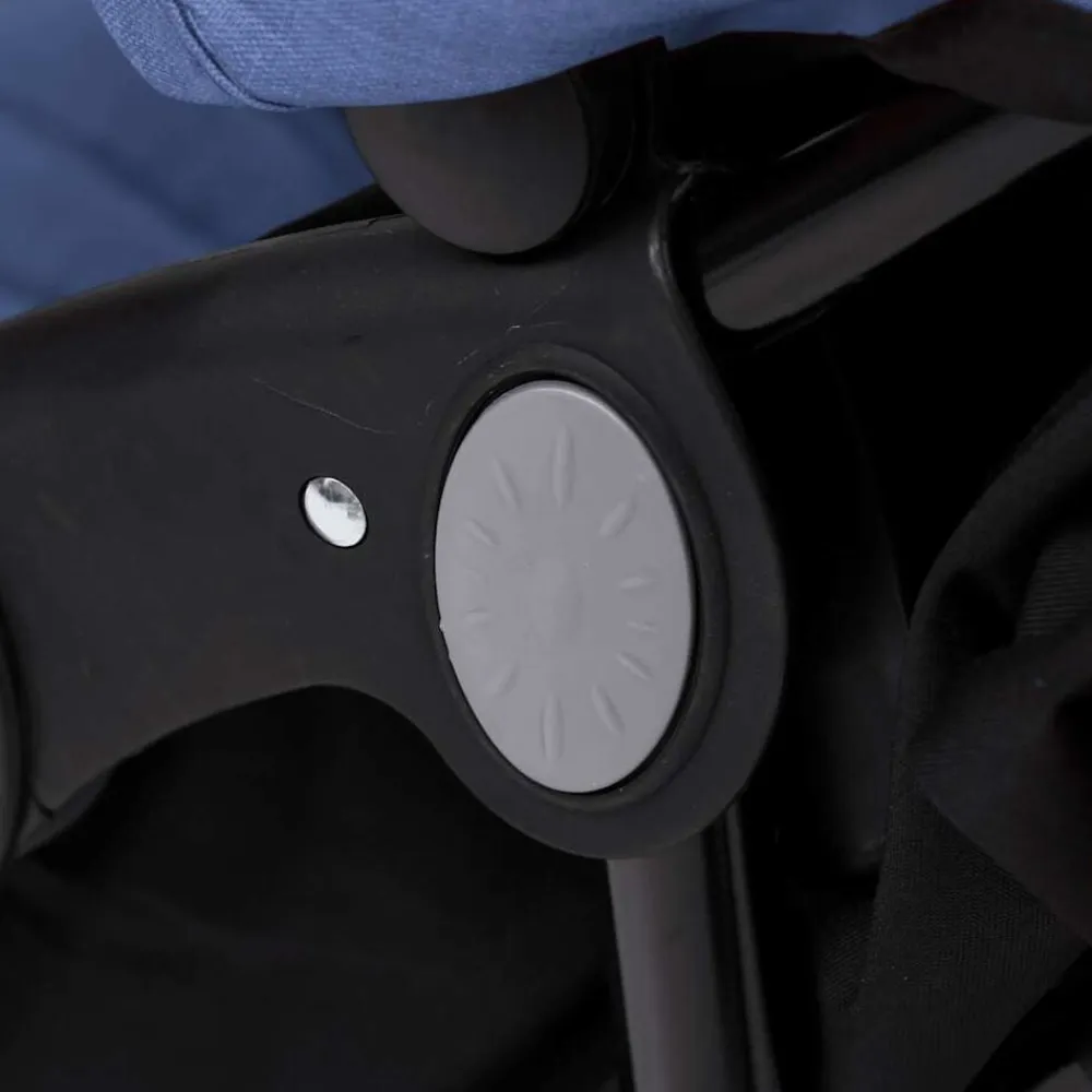 Niños vidaXL Transporte De Bebés-Carrito para gemelos de acero