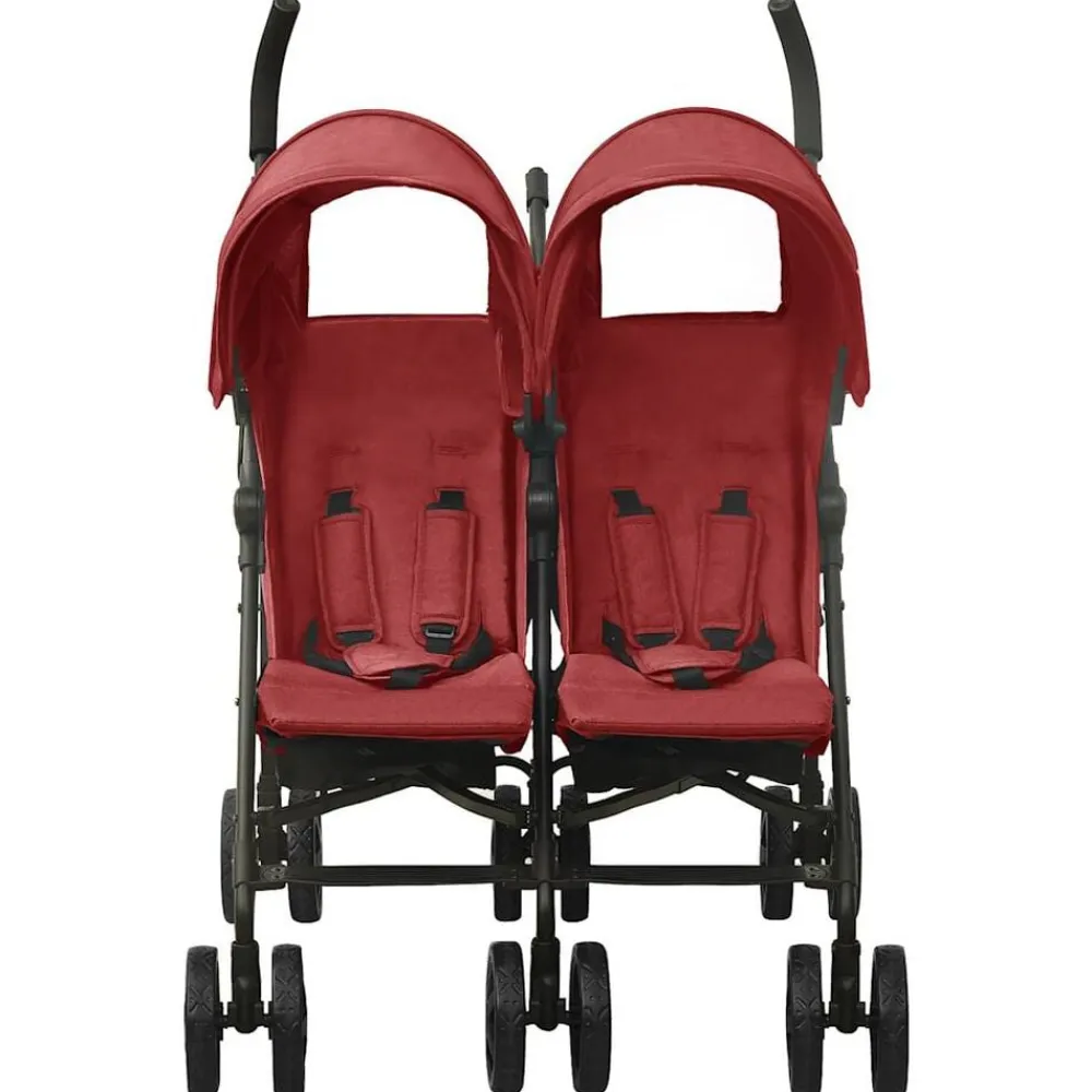 vidaXL Carrito para gemelos de acero Rojo Best