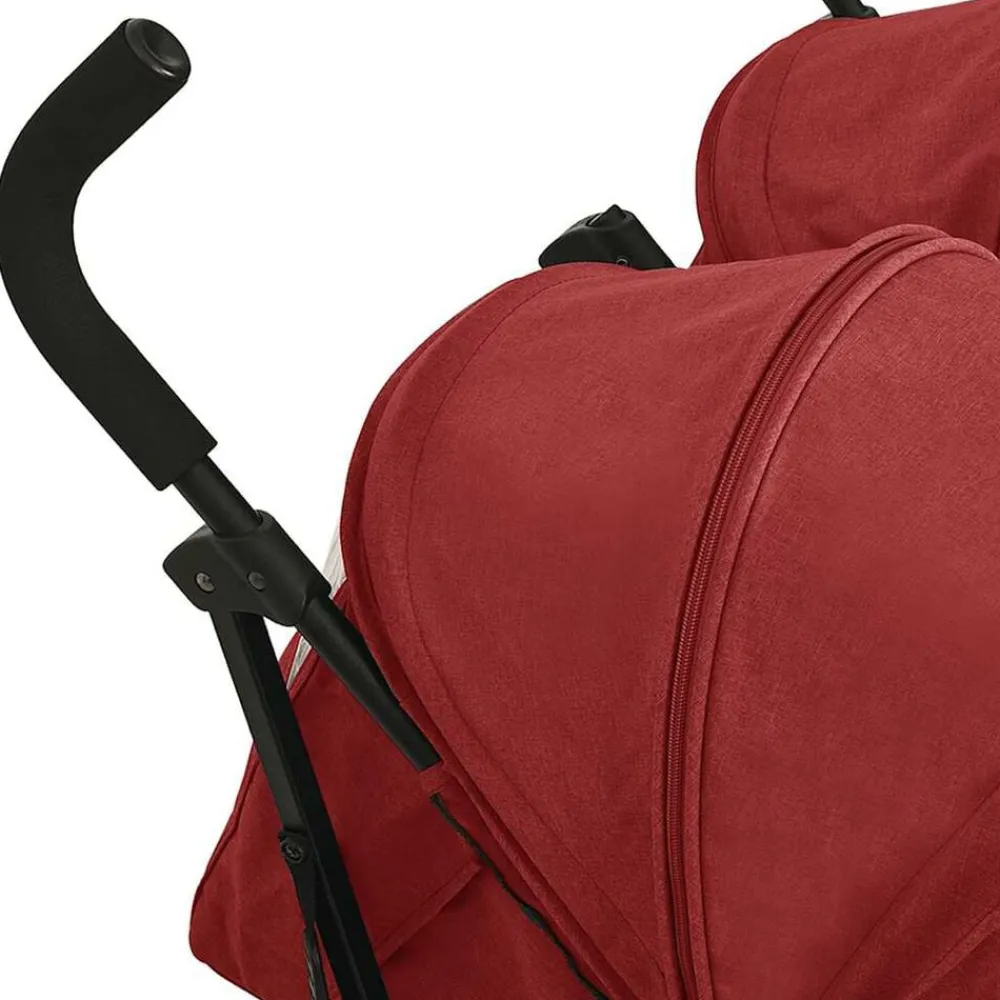 vidaXL Carrito para gemelos de acero Rojo Best