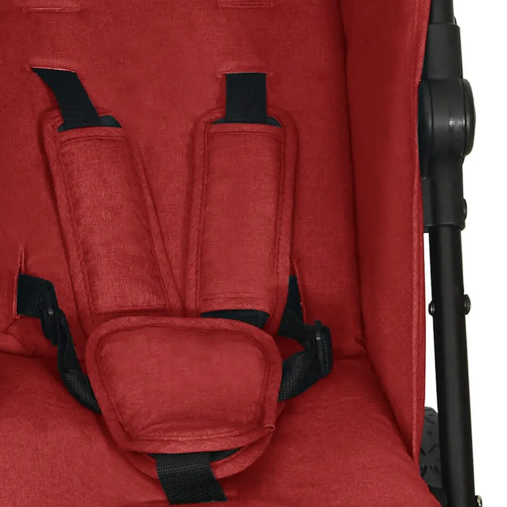 vidaXL Carrito para gemelos de acero Rojo Best