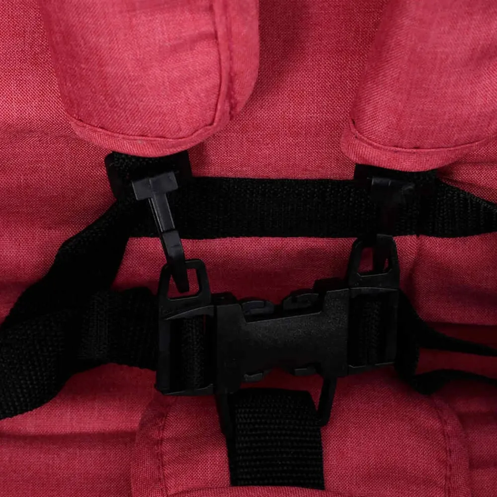 vidaXL Carrito para gemelos tandem de acero Rojo Sale