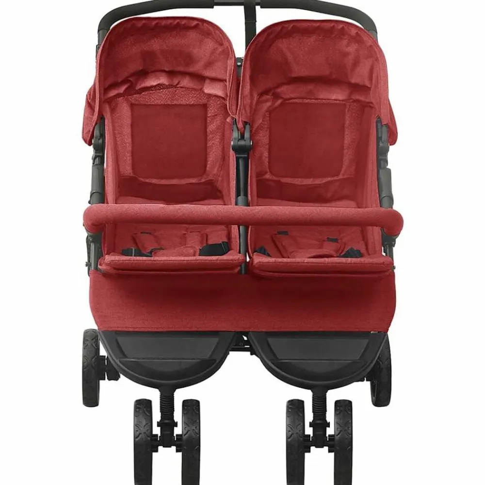 Niños vidaXL Transporte De Bebés-Carrito para gemelos de acero