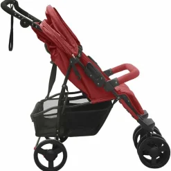 Niños vidaXL Transporte De Bebés-Carrito para gemelos de acero
