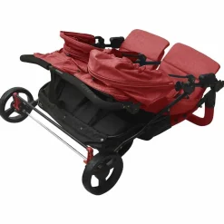 Niños vidaXL Transporte De Bebés-Carrito para gemelos de acero