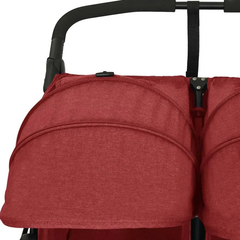 Niños vidaXL Transporte De Bebés-Carrito para gemelos de acero