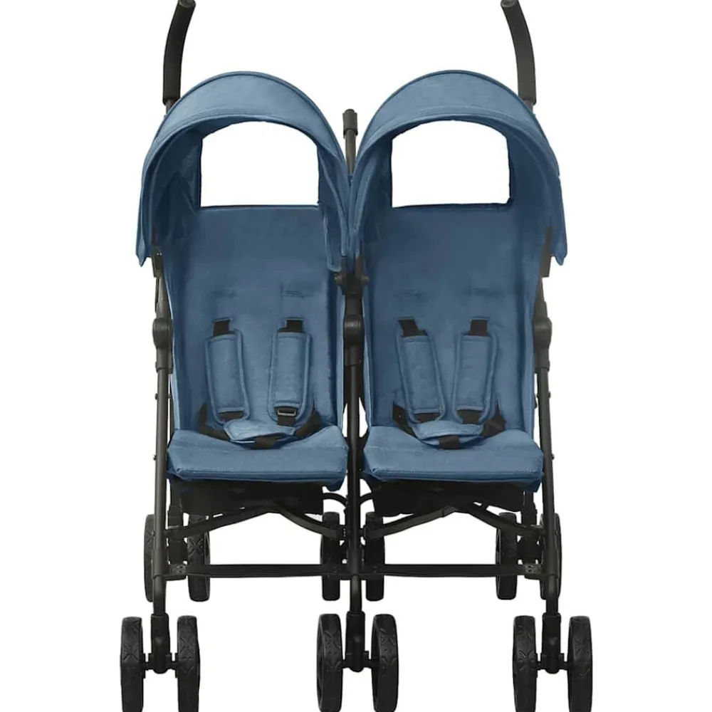 vidaXL Carrito para gemelos de acero Azul marino Outlet
