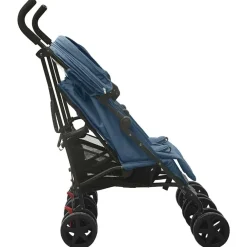 vidaXL Carrito para gemelos de acero Azul marino Outlet