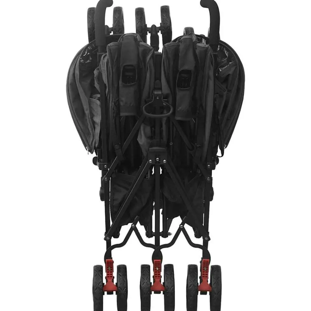vidaXL Carrito para gemelos de acero gris Antracita Clearance