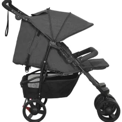 vidaXL Carrito para gemelos de acero gris Antracita Online