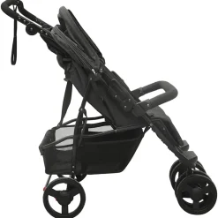 vidaXL Carrito para gemelos de acero gris Antracita Online