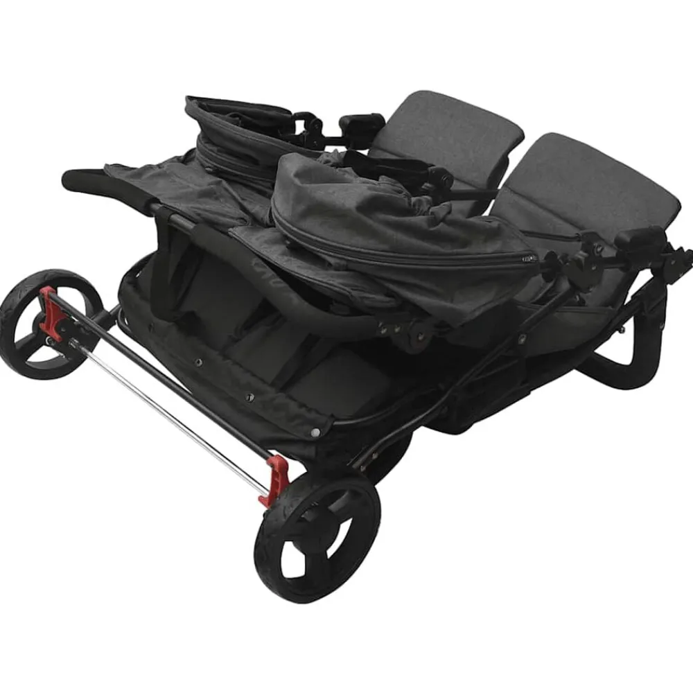 vidaXL Carrito para gemelos de acero gris Antracita Online