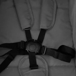Niños vidaXL Transporte De Bebés-Carrito para gemelos de acero y negro