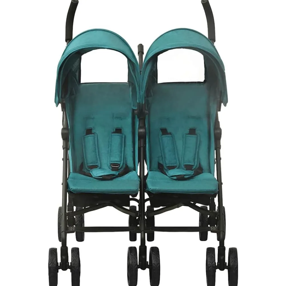Niños vidaXL Transporte De Bebés-Carrito para gemelos de acero