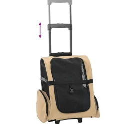 vidaXL Productos Para Mascotas-Carrito para mascotas 3 en 1 diseño 48x32x(57-106) cm tela Oxford