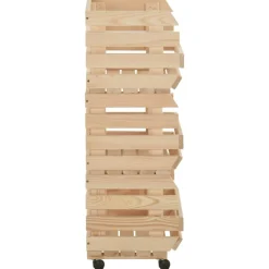vidaXL Carrito para verduras madera maciza de pino 37x30x80 cm Sale