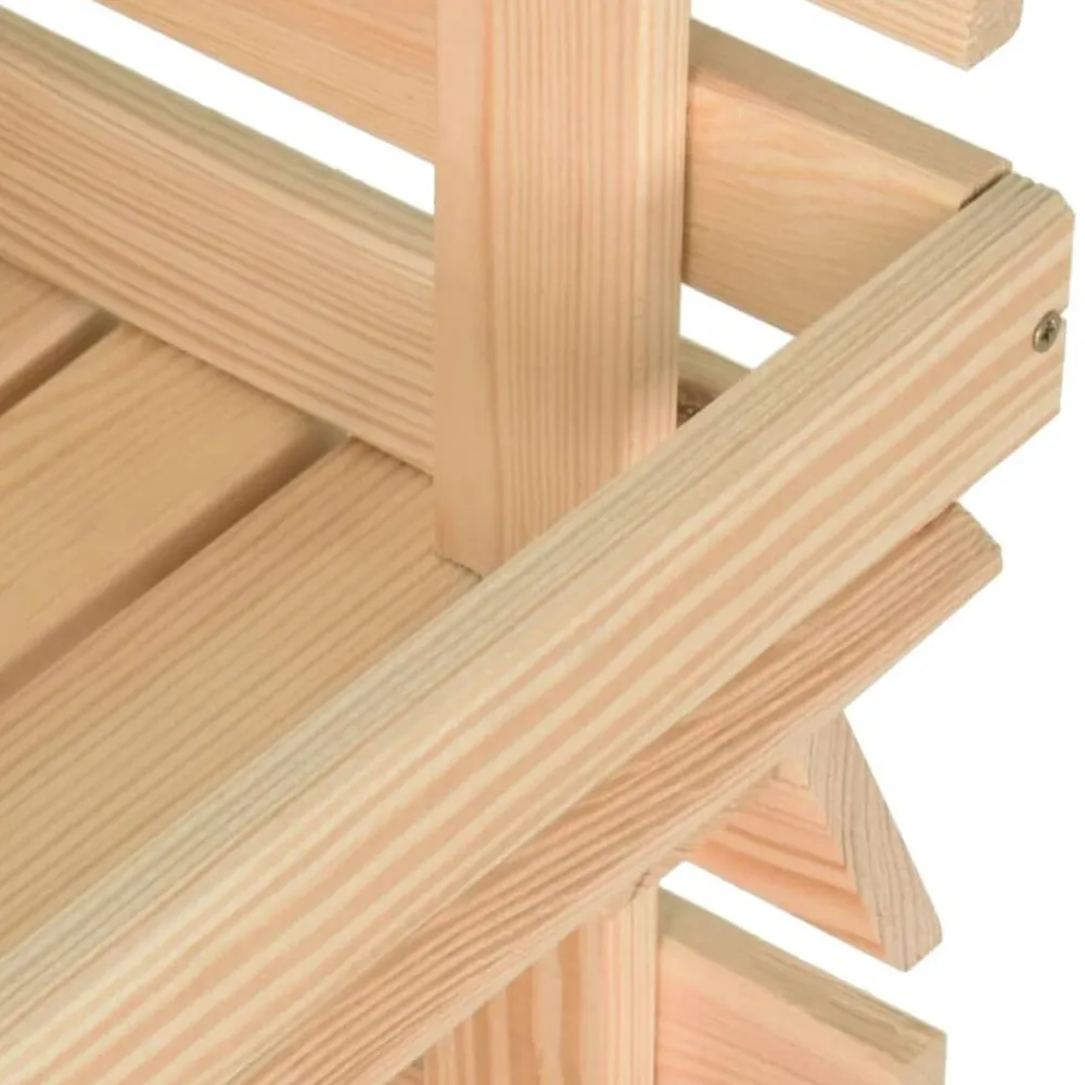 vidaXL Carrito para verduras madera maciza de pino 37x30x80 cm Sale