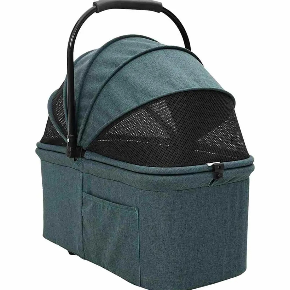 vidaXL Carrito Plegable para Mascotas 81 x 47 x 99 cm Poliéster Verde Hot