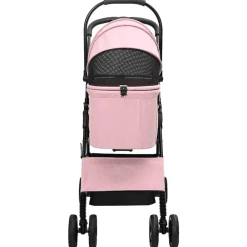 vidaXL Carrito Plegable para Mascotas 81 x 47 x 99 cm Poliéster Rosa Clearance