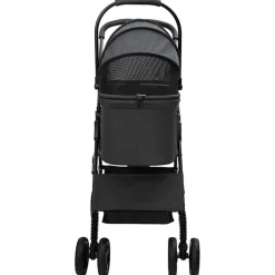 vidaXL Carrito Plegable para Mascotas 81 x 47 x 99 cm Poliéster Negro Discount