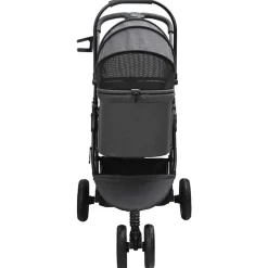 vidaXL Carrito Plegable para Mascotas 78 x 54 x 101 cm Poliéster Negro Hot