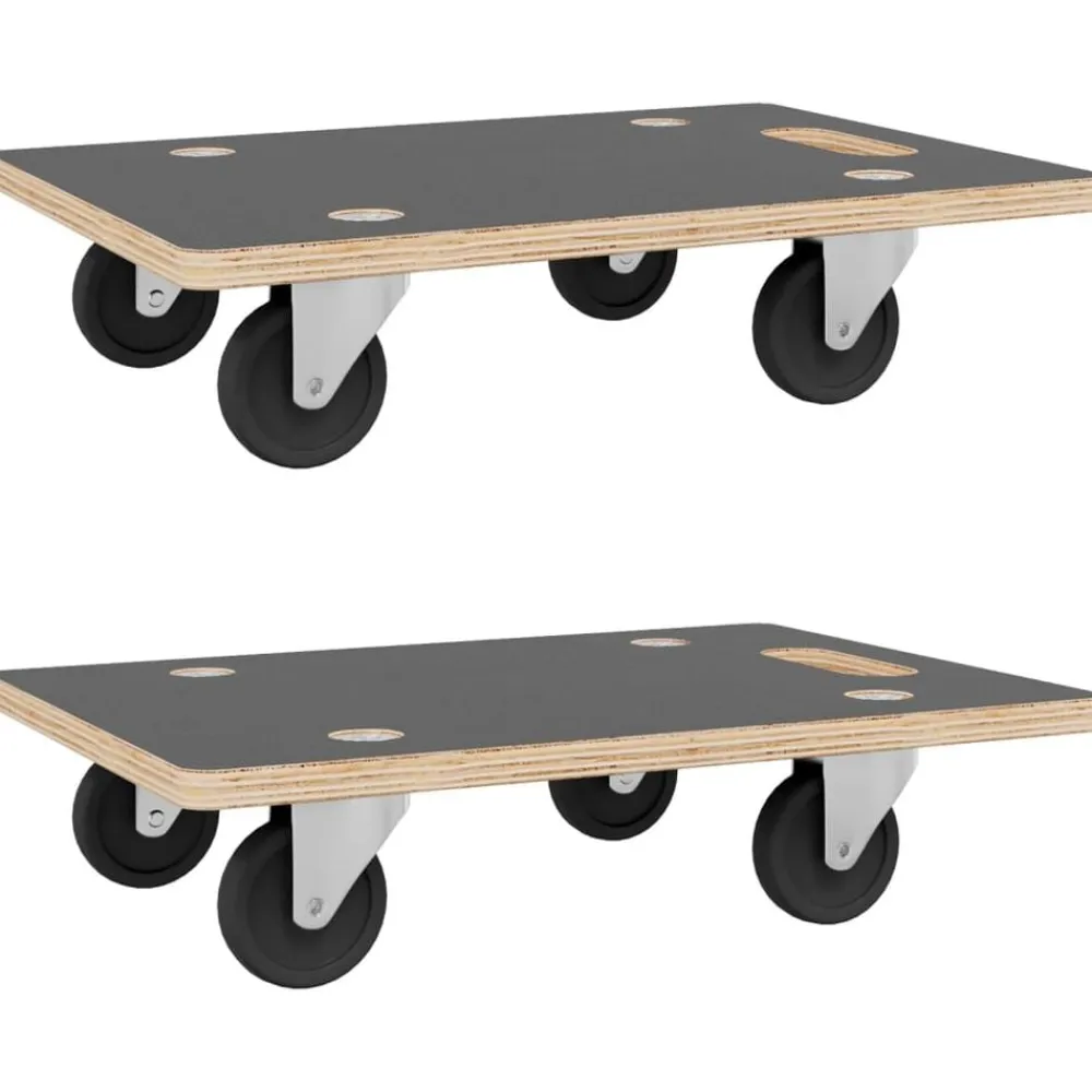 vidaXL Carritos de transporte 2 uds rectangular 50x35x11,5 cm 250 kg Hot