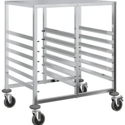 vidaXL Carro con bandejas y 12 contenedores GN 75x55x87 cm Discount