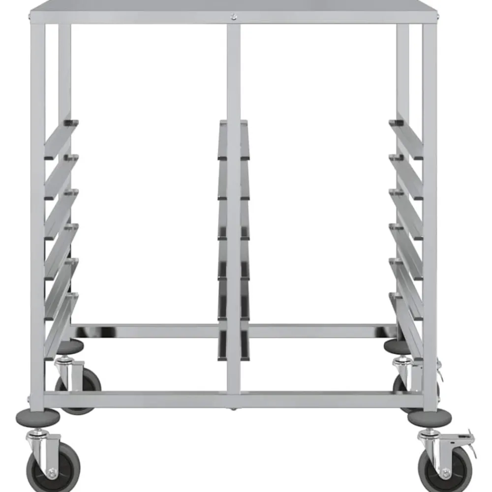 vidaXL Carro con bandejas y 12 contenedores GN 75x55x87 cm Discount