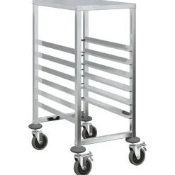vidaXL Carros E Islas-Carro con bandejas y 6 contenedores GN 39x55x87 cm