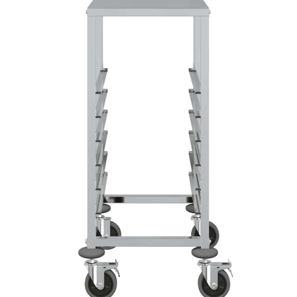 vidaXL Carros E Islas-Carro con bandejas y 6 contenedores GN 39x55x87 cm