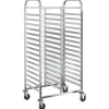 vidaXL Carro con bandejas y 32 contenedores GN 75x55x162,5 cm Discount